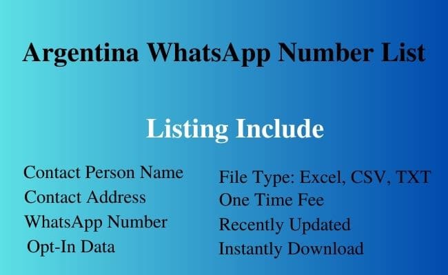 Argentina whatsapp number list