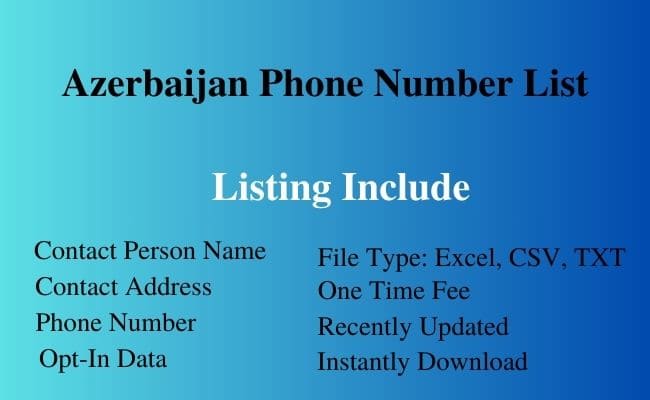 Azerbaijan phone number list