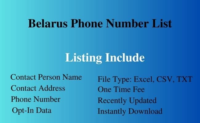 Belarus phone number list