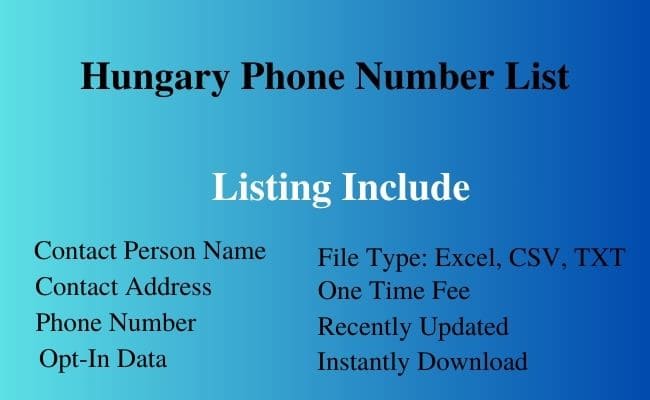 Hungary phone number list