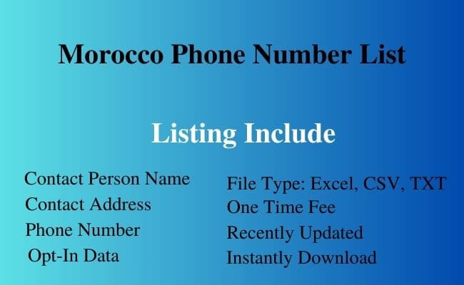 Morocco phone number list