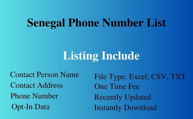 Senegal phone number list